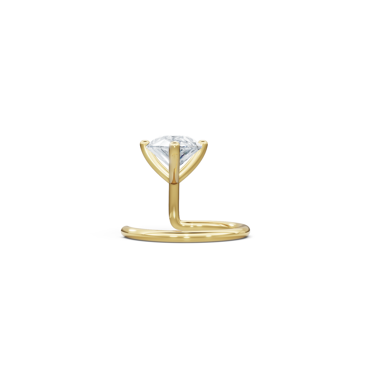 Stylish Pear Shaped 10 Pointer Lab Diamond Nosepin For Girls