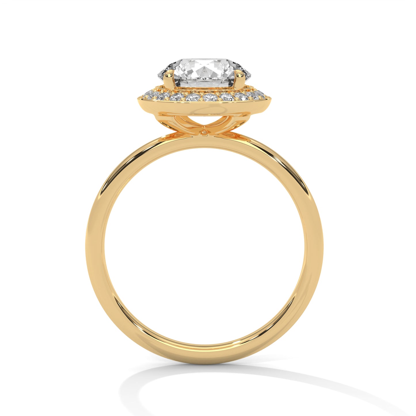 Ripple-Dazzle 2 Carat Round Solitaire Lab Grown Diamond Promise Ring