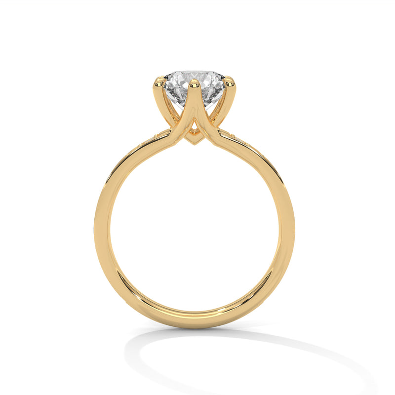 Modish 2 Carat Round Lab Grown Diamond Ring For Women