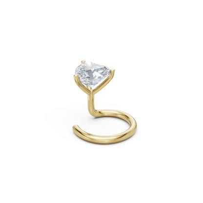 Tiny Heart Solitaire Wire Nosepin With Lab Diamond
