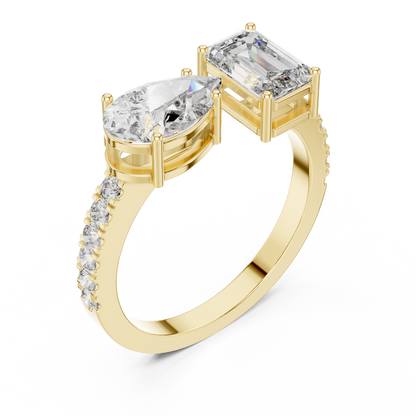 You & Me For Life Twin Spark Lab Diamond Ring