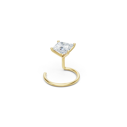 Princess Cut Solitaire Nosepin in .10 Carat Lab Diamond