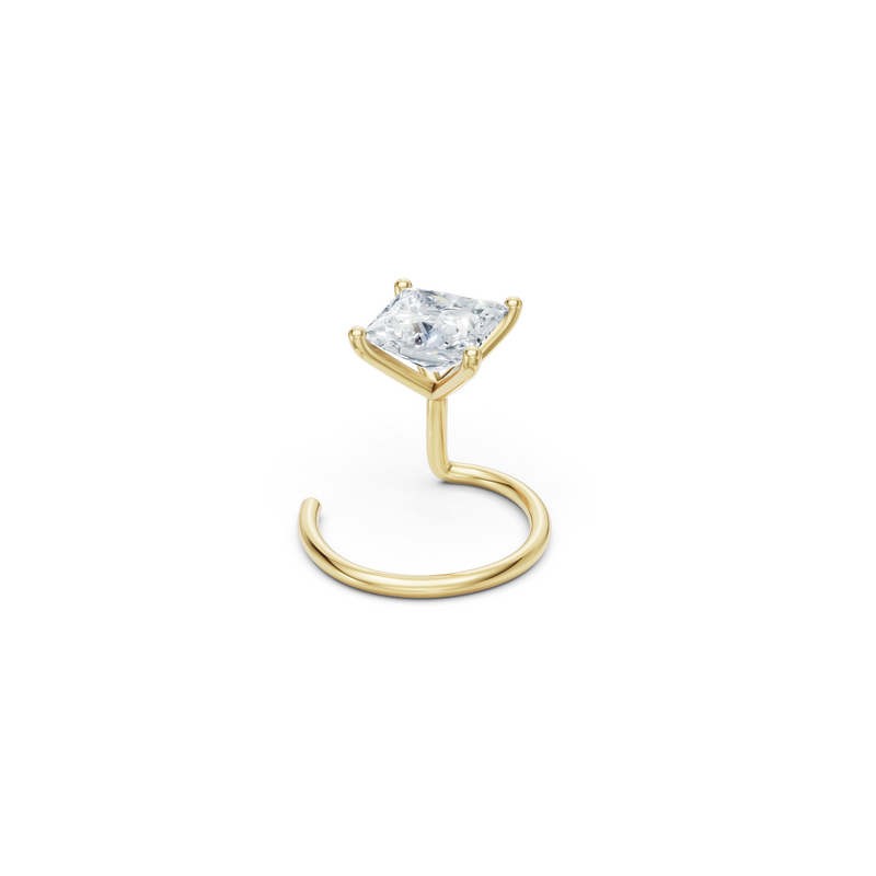 Princess Cut Solitaire Nosepin in .10 Carat Lab Diamond