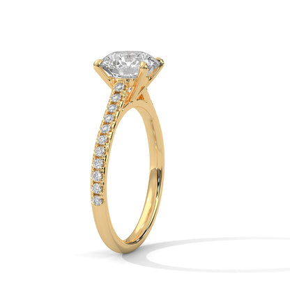Impressive Round Lab Grown Diamond Ring For Women