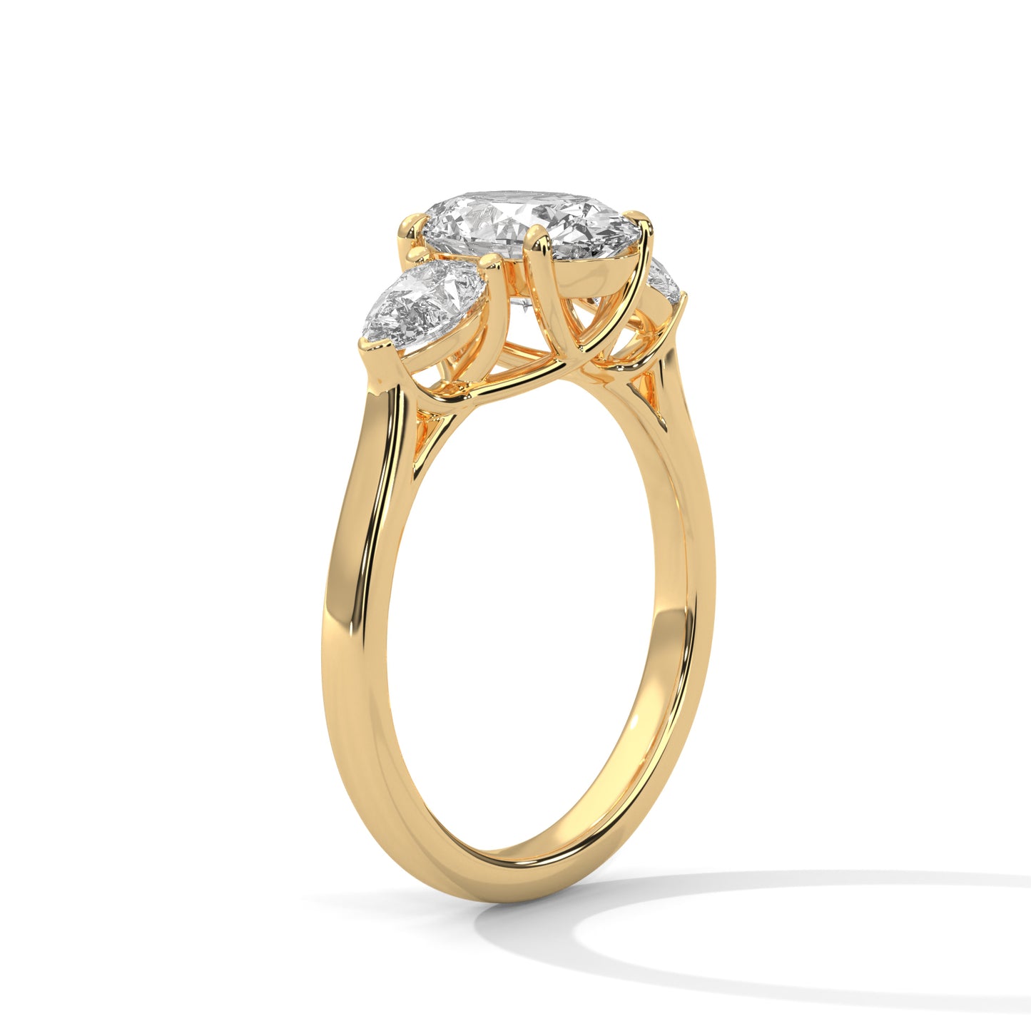 Superbright 3 Stone 2 Carat Oval Lab Grown Diamond Ring