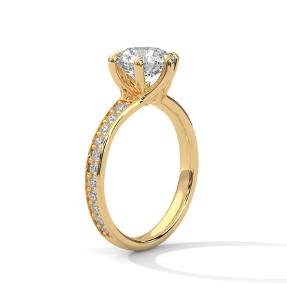 Modish 2 Carat Round Lab Grown Diamond Ring For Women