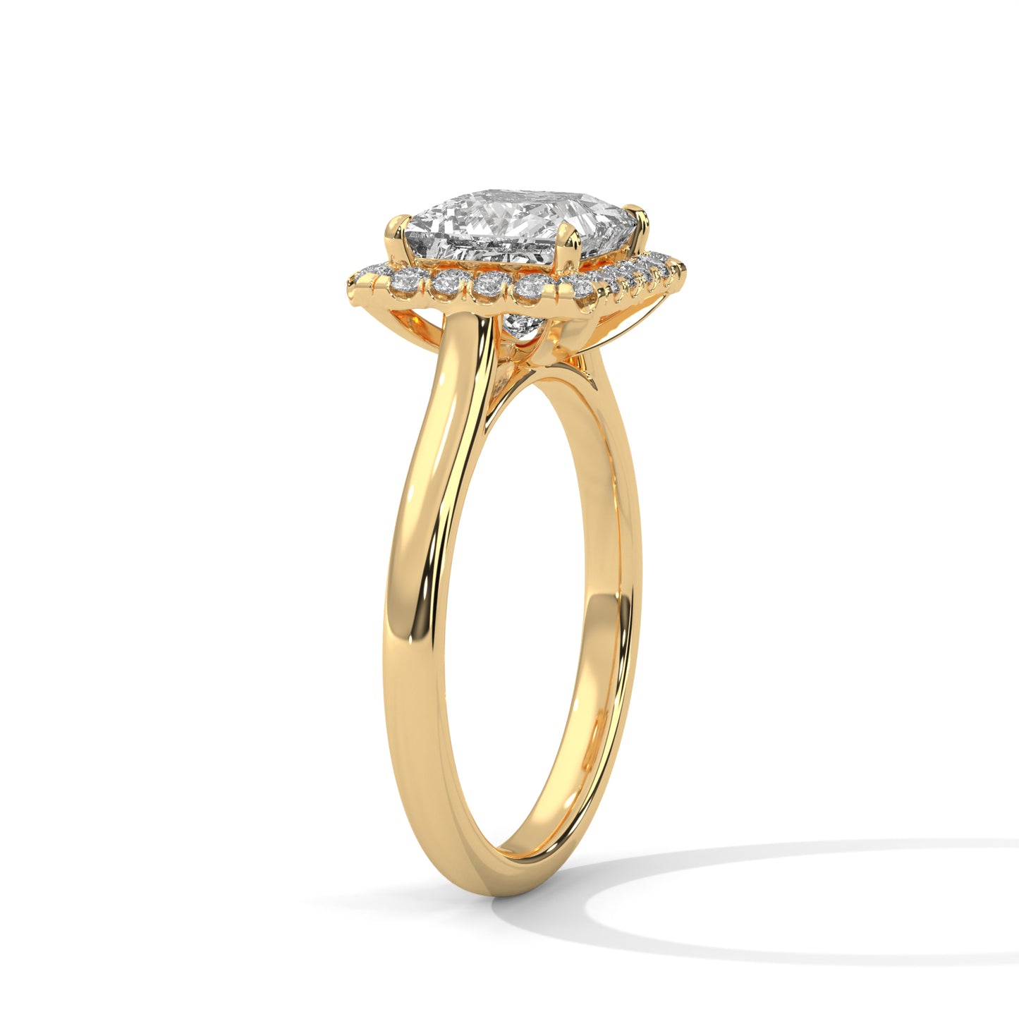 Regal Princess Cut Lab Grown Diamond Halo Ring – Engagement & Anniversary Ring  for Women