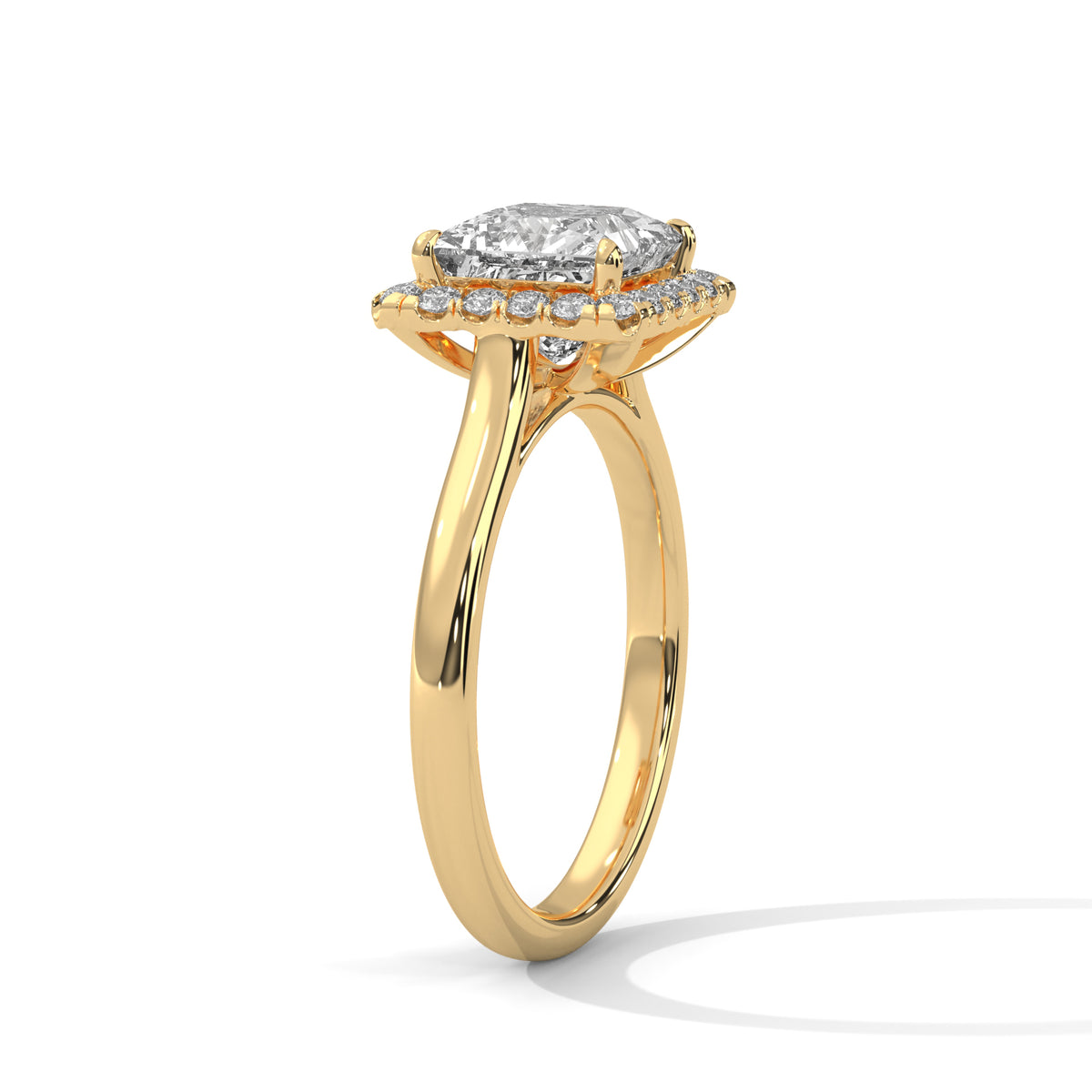 Regal Princess Cut Lab Grown Diamond Halo Ring – Engagement & Anniversary Ring  for Women