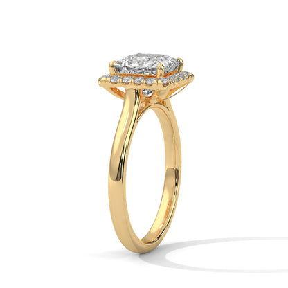 Regal Princess Cut Lab Grown Diamond Halo Ring – Engagement & Anniversary Ring  for Women