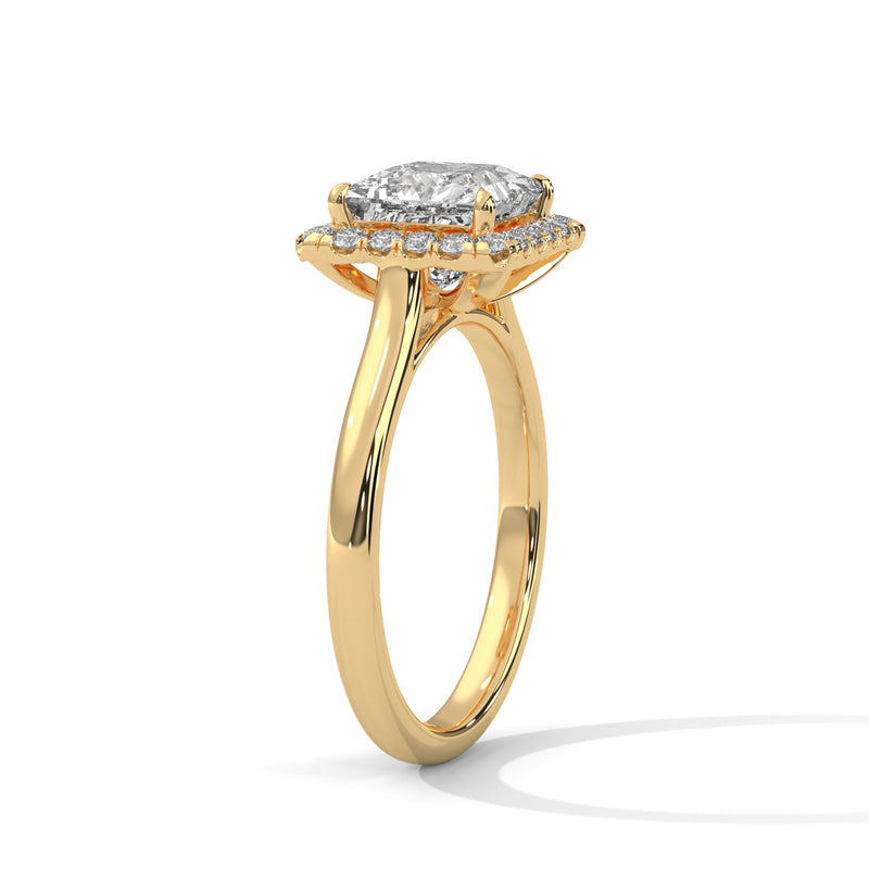 Regal Princess Cut Lab Grown Diamond Halo Ring – Engagement & Anniversary Ring  for Women
