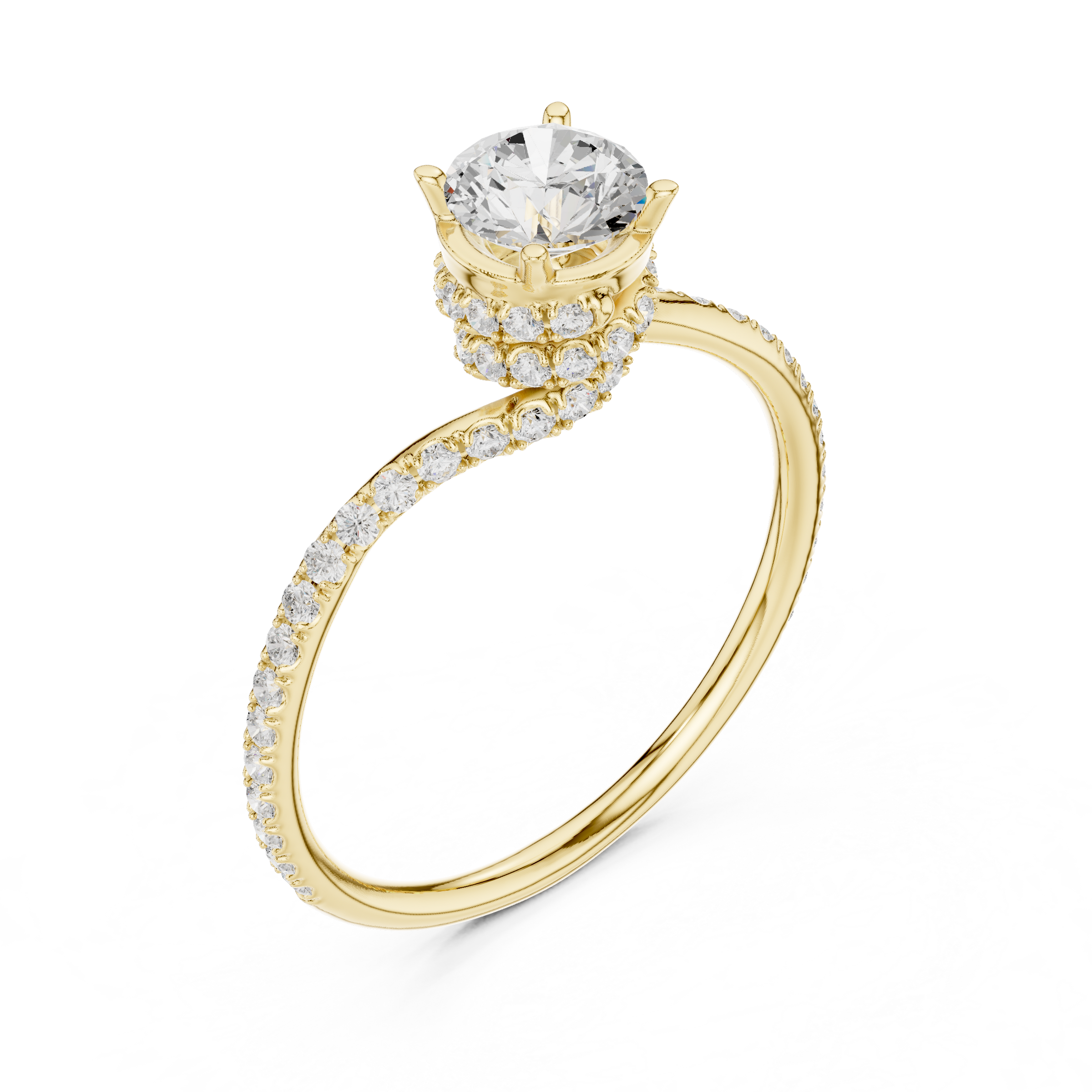 Infinity Wraparound Lab Diamond Solitaire Ring