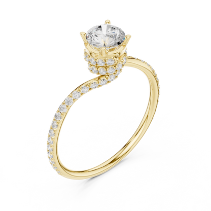 Infinity Wraparound Lab Diamond Solitaire Ring