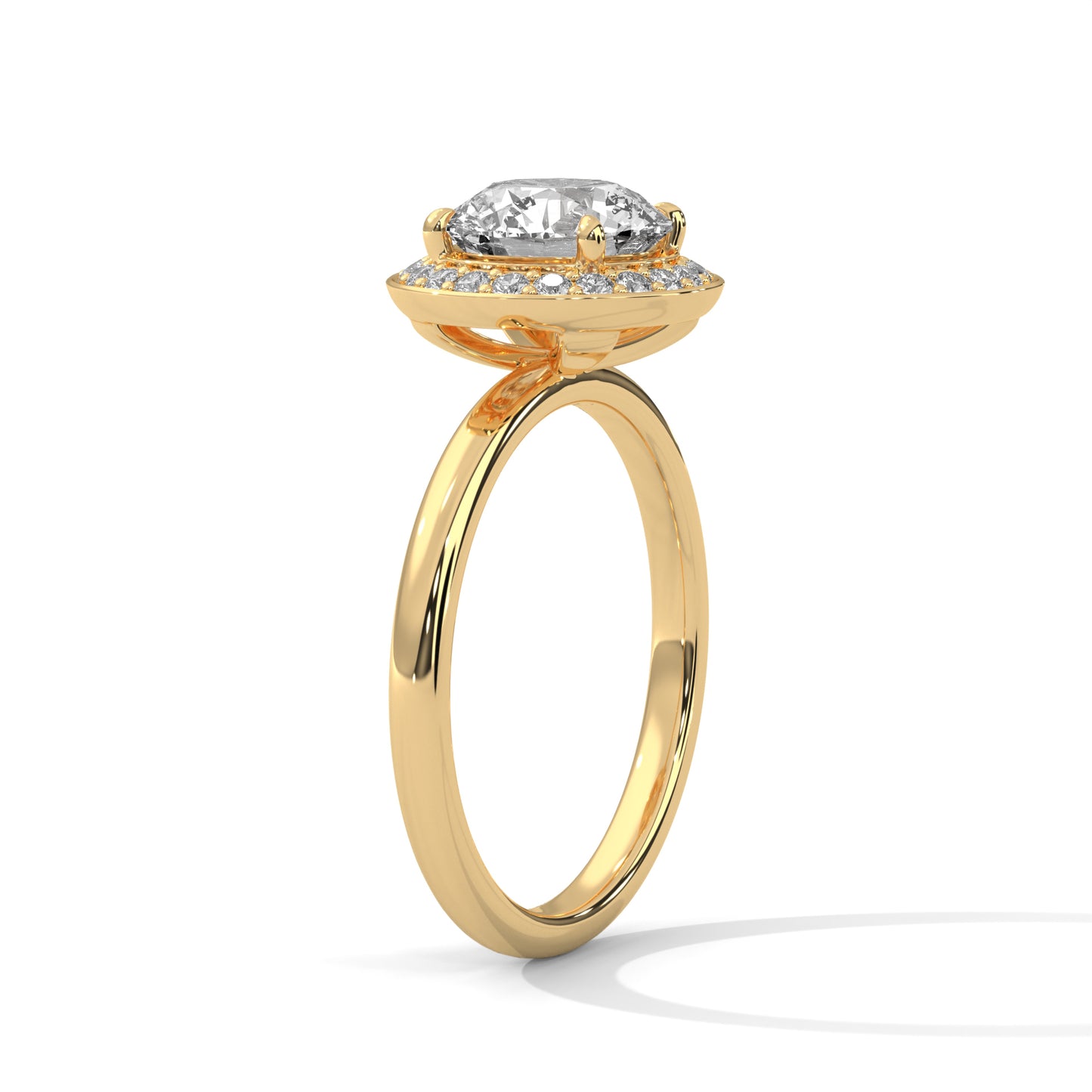Ripple-Dazzle 2 Carat Round Solitaire Lab Grown Diamond Promise Ring