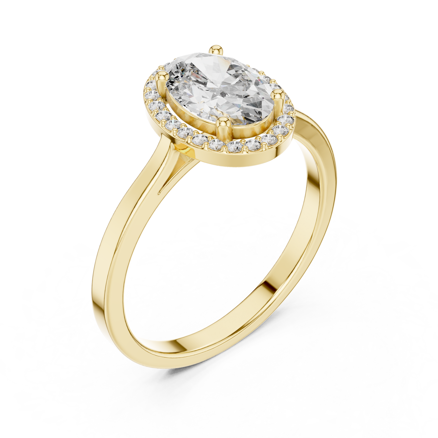 1 Carat Oval Shape Lab Diamond Engagement Ring With Timeless Beauty