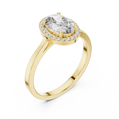 1 Carat Oval Shape Lab Diamond Engagement Ring With Timeless Beauty