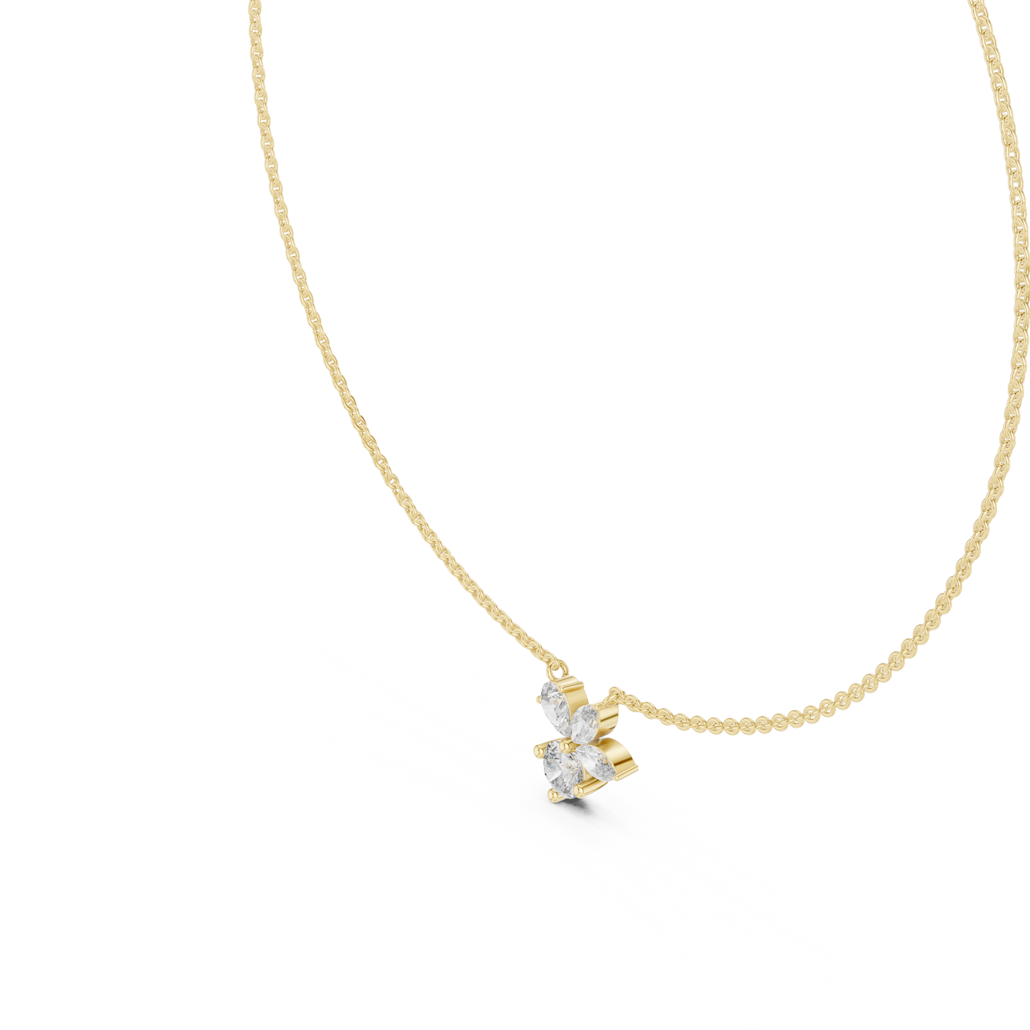 FloraLuxe Lab Diamond Pendant – Perfect Necklace For Teens & Women