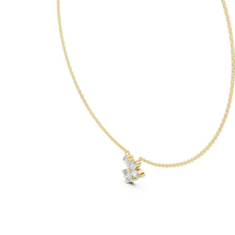 FloraLuxe Lab Diamond Pendant – Perfect Necklace For Teens & Women