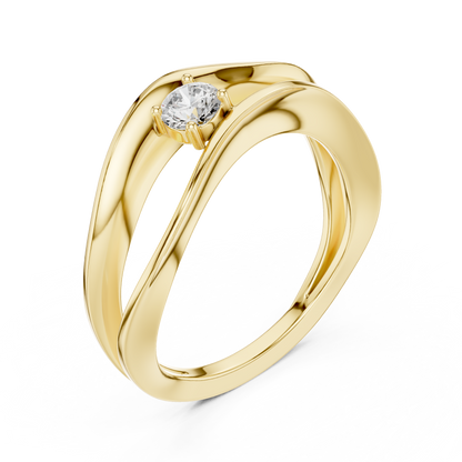 Bypass Stylish OfficeWear Lab Diamond Ring For Women