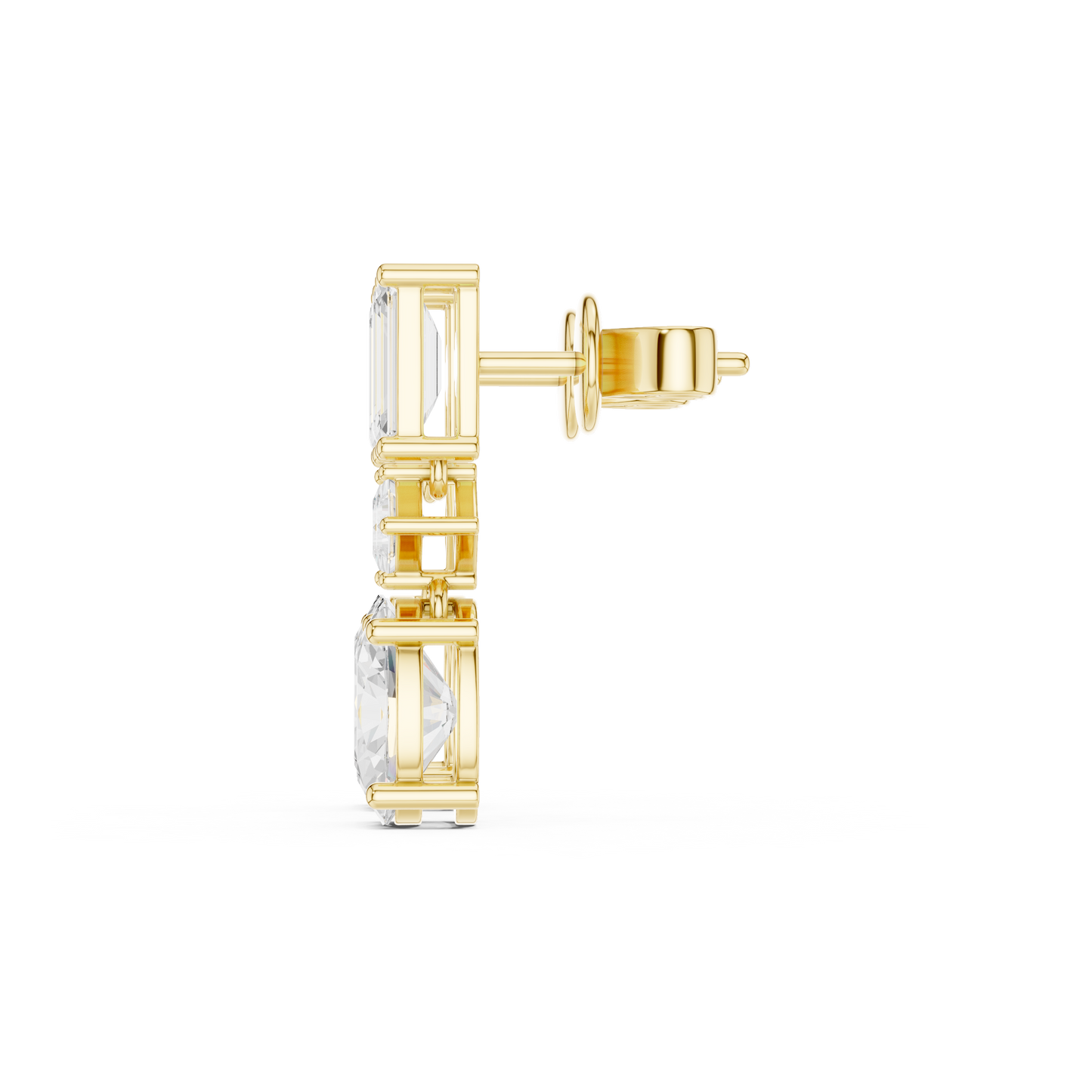 Trivelle Three Step Multi Shape Lab Diamond Earrings