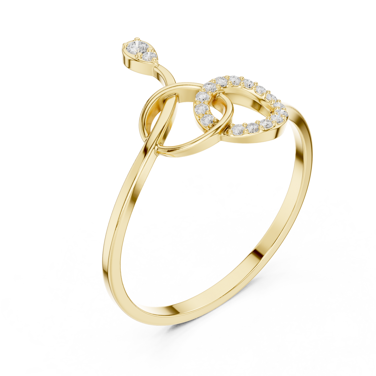 Infinity Knot Lab Grown Diamond Ring