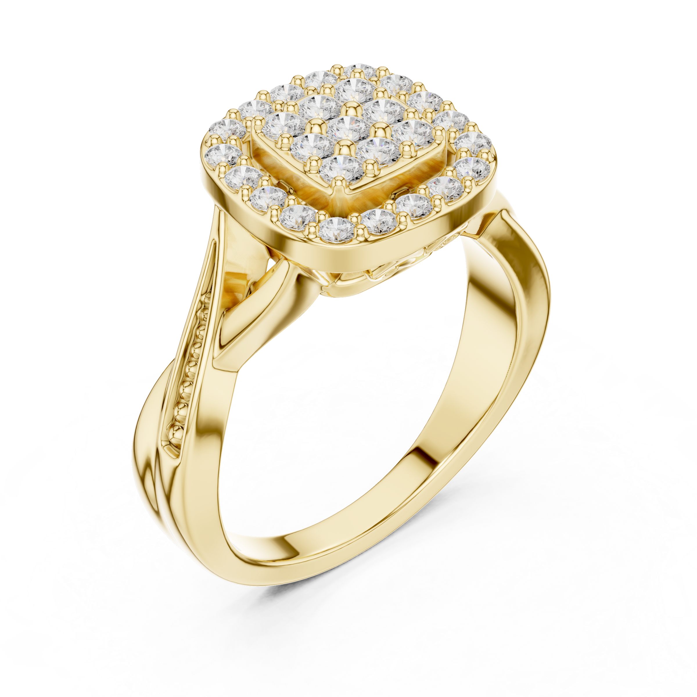 Queen’s Aura Lab Diamond Statement Halo Ring