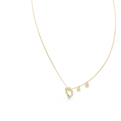 Heart Charm Lab Grown Diamond Necklace for Women | Love Pendant for Anniversary & Gift