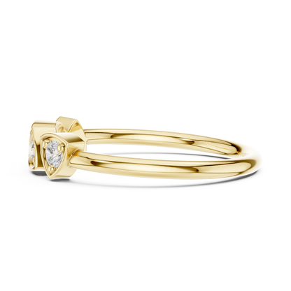 Trillia Quad Positive Spark – Lab Diamond Trilliant Bezel Ring