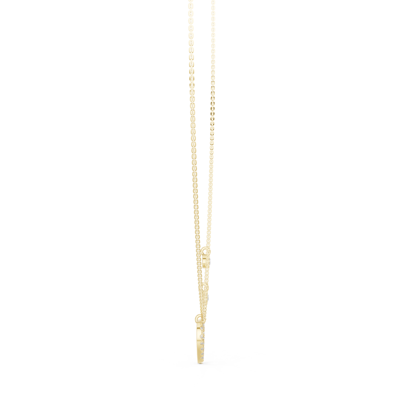 Heart Charm Lab Grown Diamond Necklace for Women | Love Pendant for Anniversary & Gift