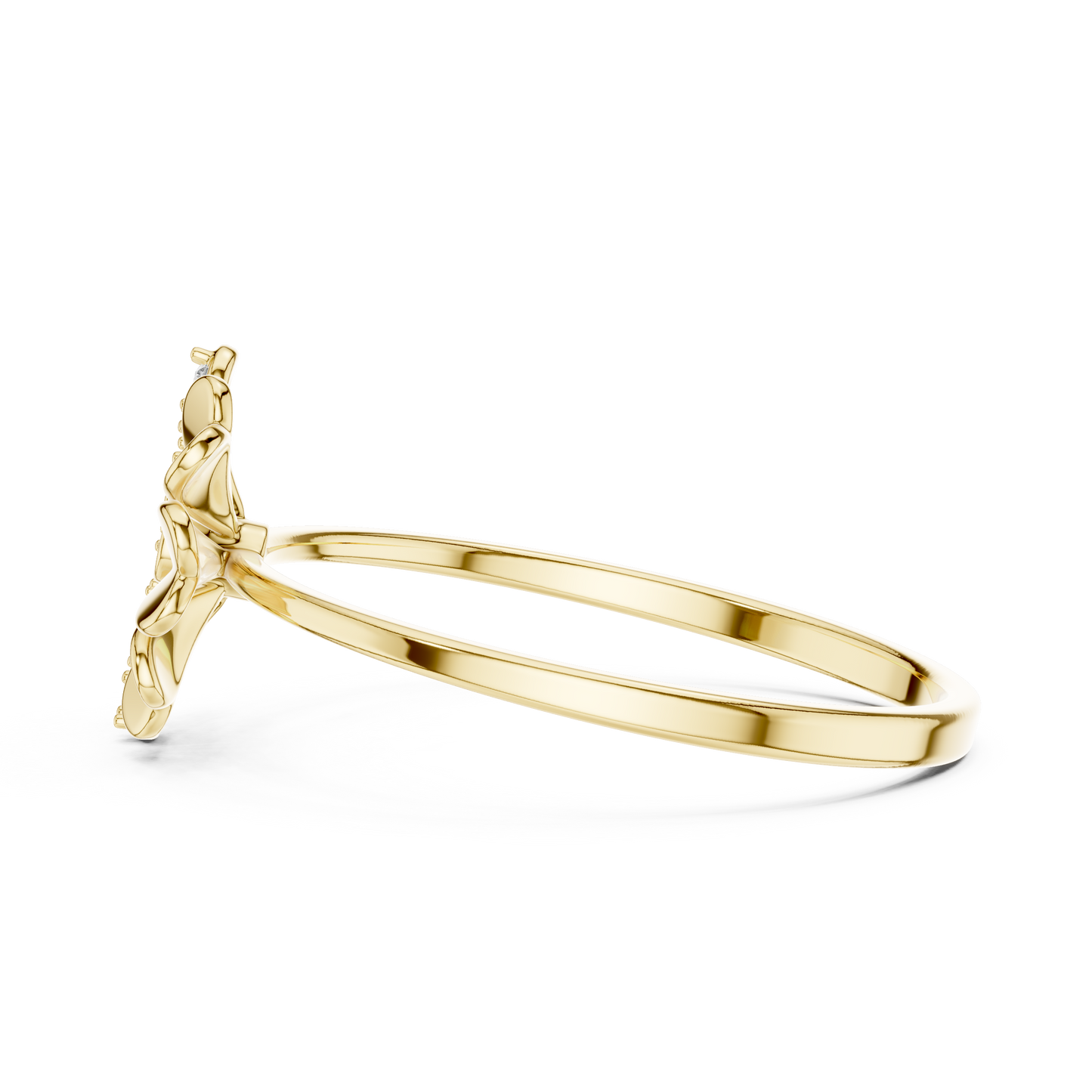 Eye Catchy Floral Shape Lab Created Diamond Ring For Women