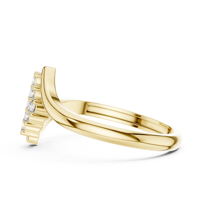 Intricate Sparkle Minimal Bypass Cluster Lab Diamond Ring
