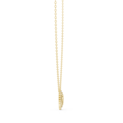 Twinkling Halo Heart Pendant Lab Diamond Necklace