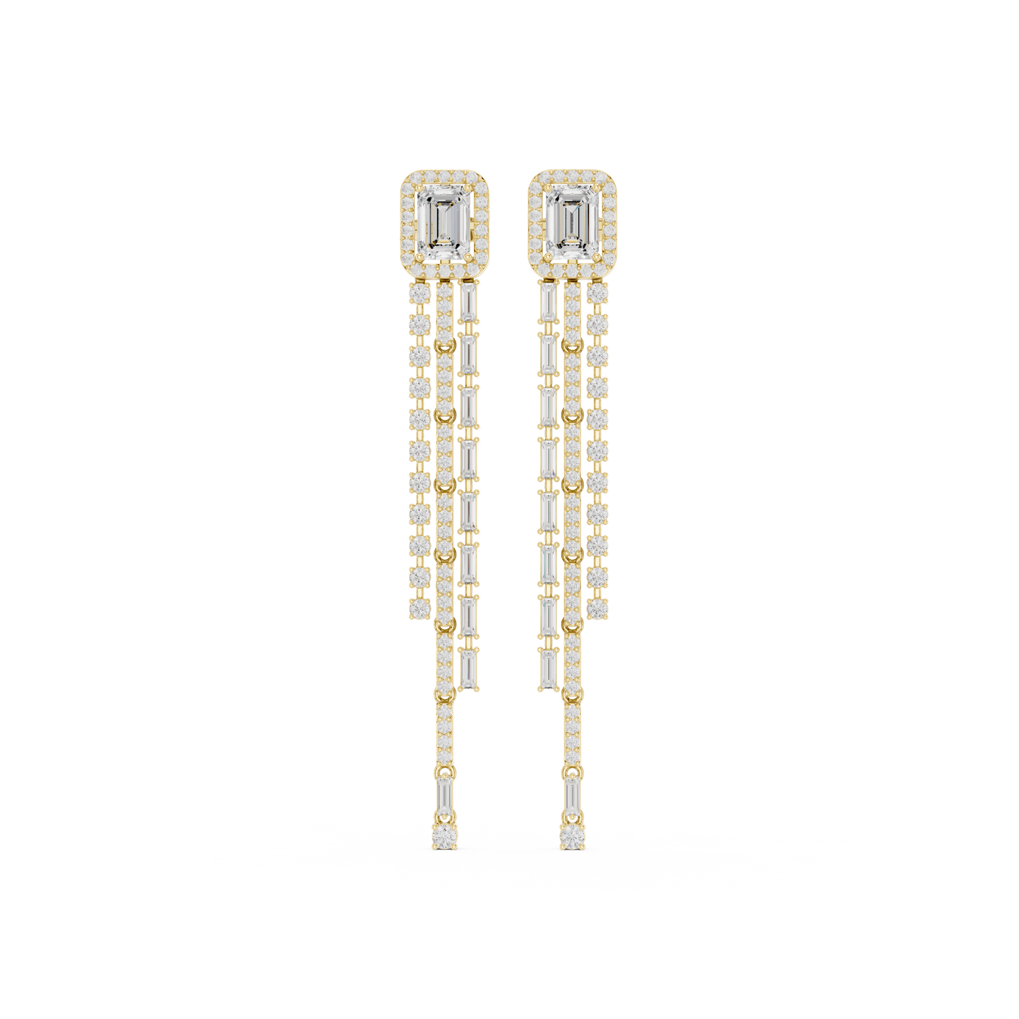 Long Drop Everglow Lab Diamond Dangler Earrings