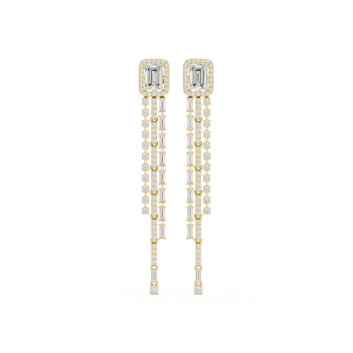 Long Drop Everglow Lab Diamond Dangler Earrings