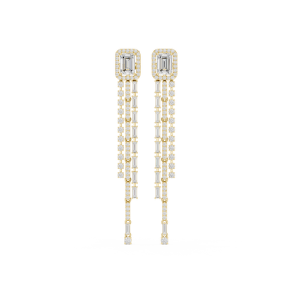 Long Drop Everglow Lab Diamond Dangler Earrings
