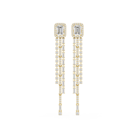 Long Drop Everglow Lab Diamond Dangler Earrings