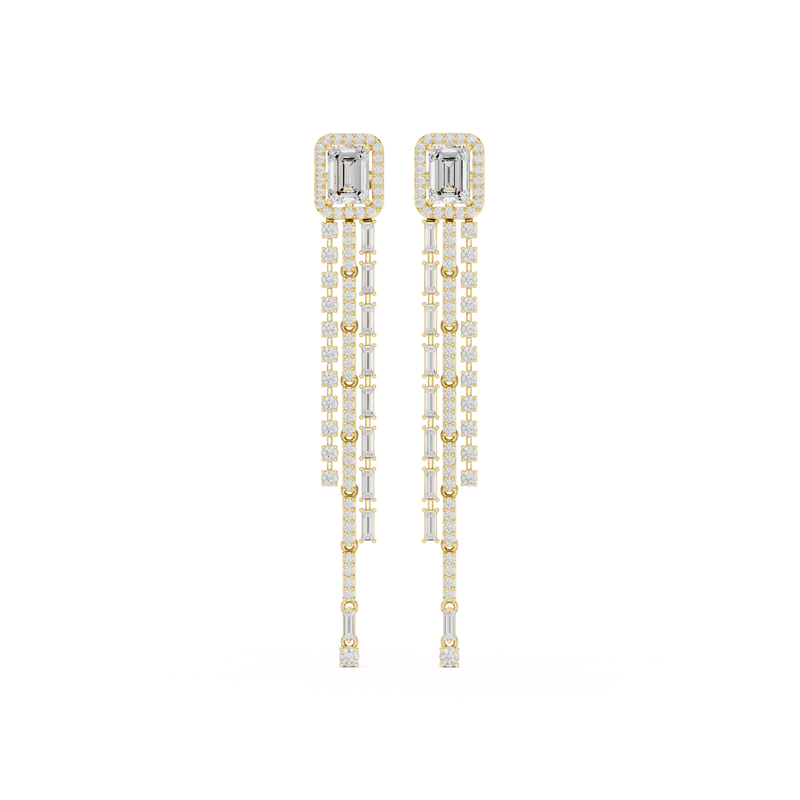 Long Drop Everglow Lab Diamond Dangler Earrings