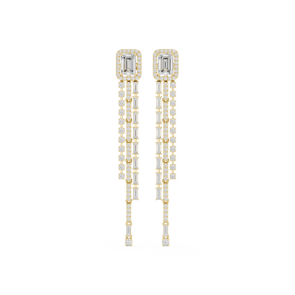 Long Drop Everglow Lab Diamond Dangler Earrings