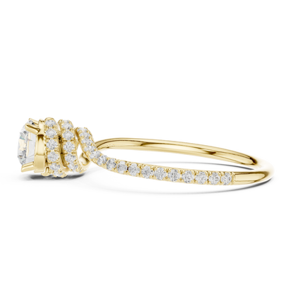 Infinity Wraparound Lab Diamond Solitaire Ring