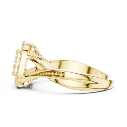 Queen’s Aura Lab Diamond Statement Halo Ring