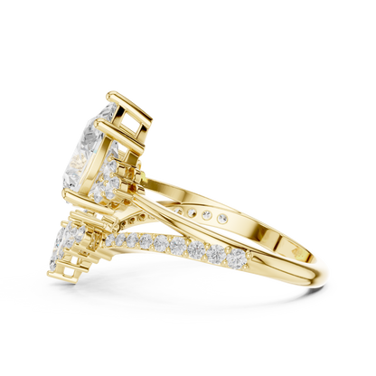 2 Carat Queens Crown Lab Grown Diamond Engagement Ring