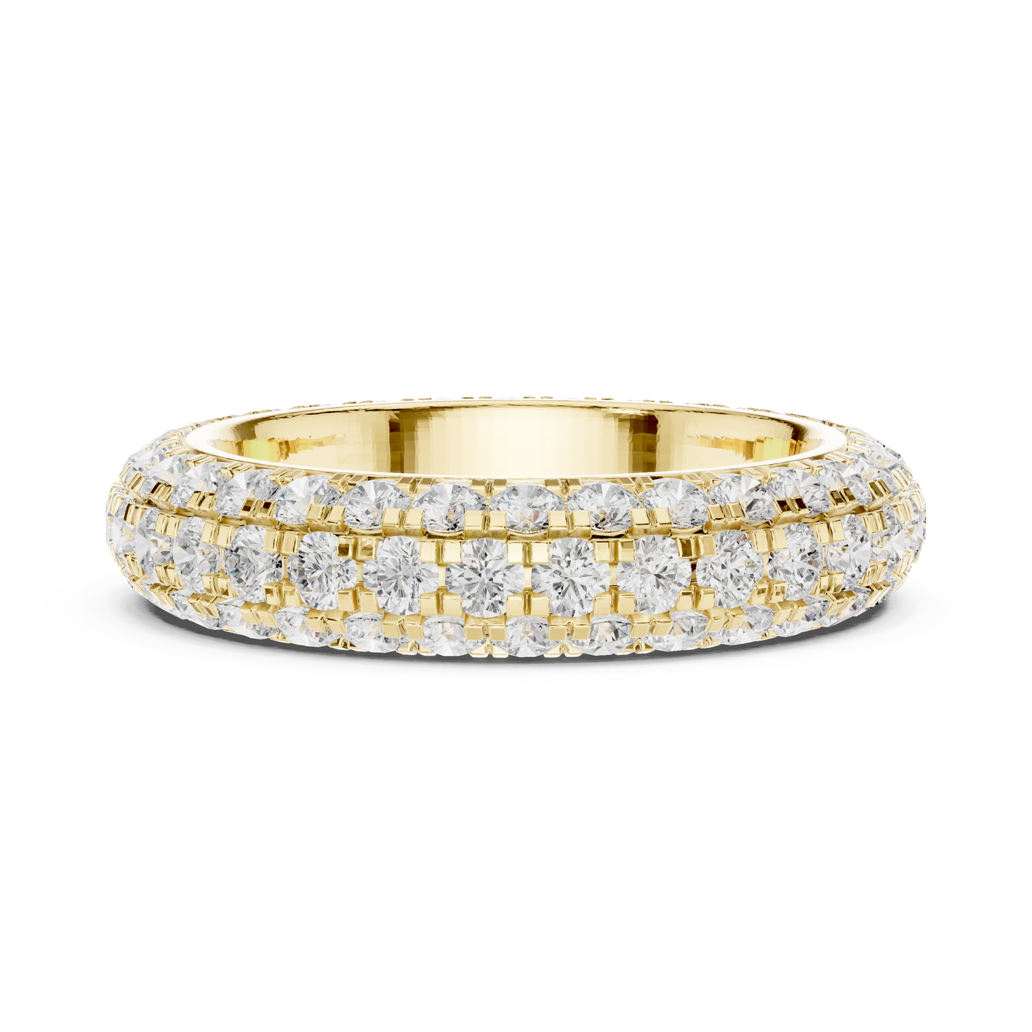 Elegant 3-Line Eternity Lab Diamond Ring