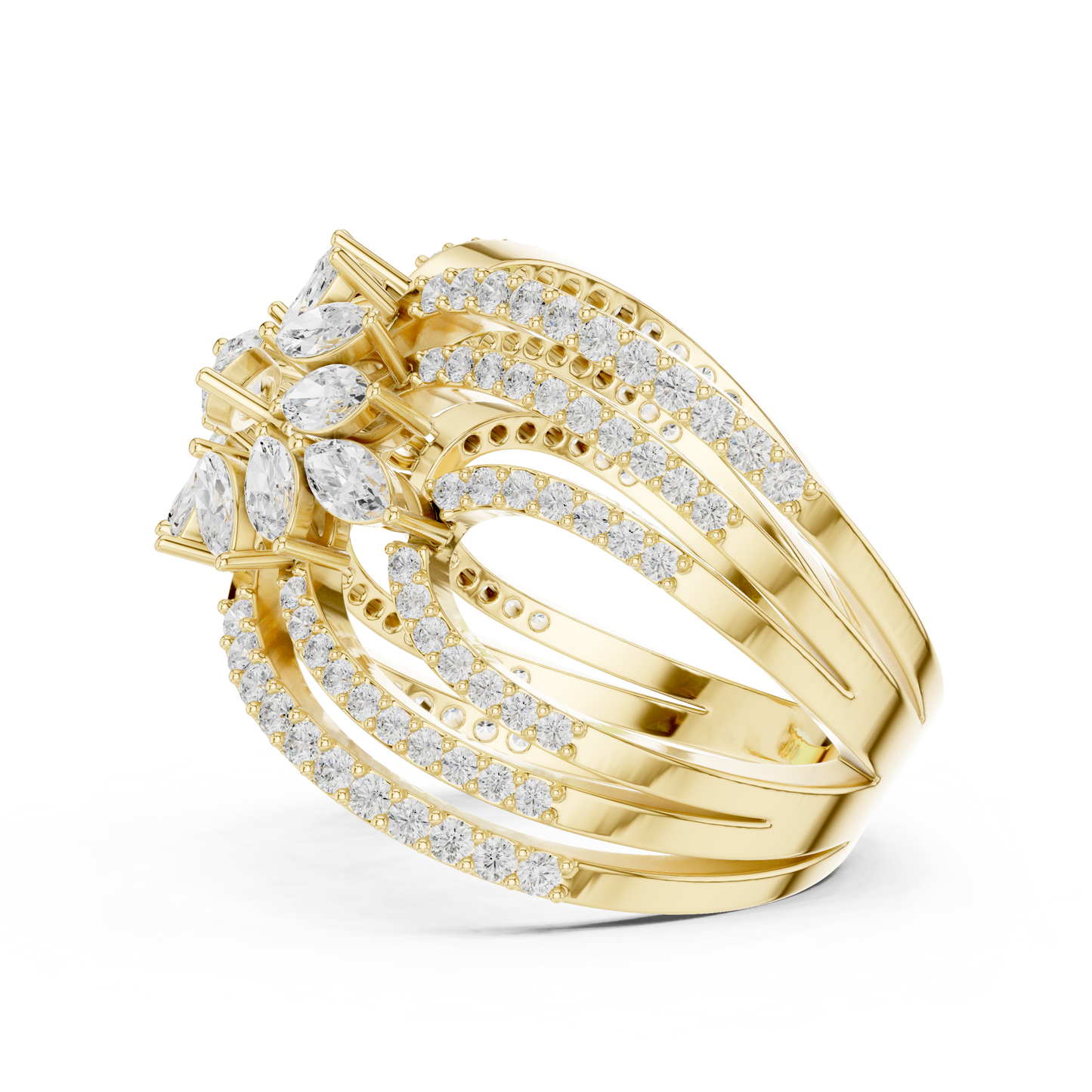 Enchanting Petals Perfect Cocktail Lab Diamond Ring