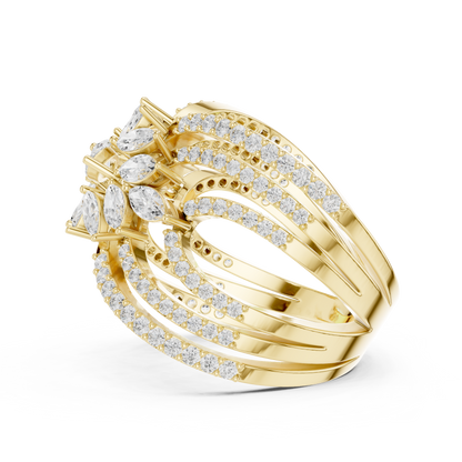 Enchanting Petals Perfect Cocktail Lab Diamond Ring