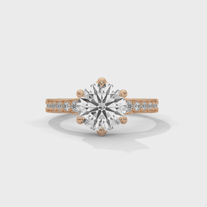 Modish 2 Carat Round Lab Grown Diamond Ring For Women