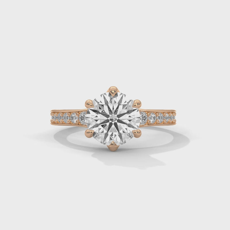 Modish 2 Carat Round Lab Grown Diamond Ring For Women