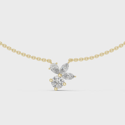 FloraLuxe Lab Diamond Pendant – Perfect Necklace For Teens & Women
