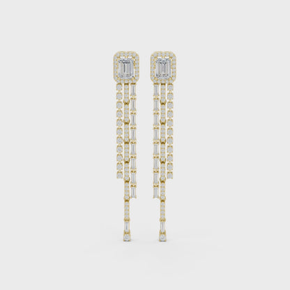 Long Drop Everglow Lab Diamond Dangler Earrings