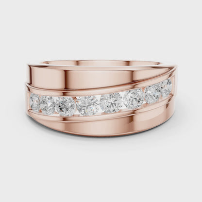 Legacy Men's Band Ring with Round Lab Diamonds