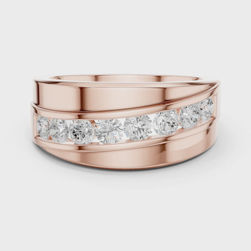 Legacy Men's Band Ring with Round Lab Diamonds
