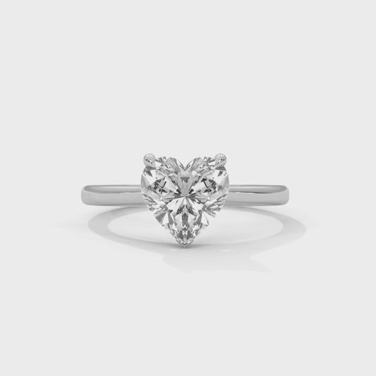 TrueHeart 2 Carat Lab Diamond Solitaire Ring – Pure Love for Her